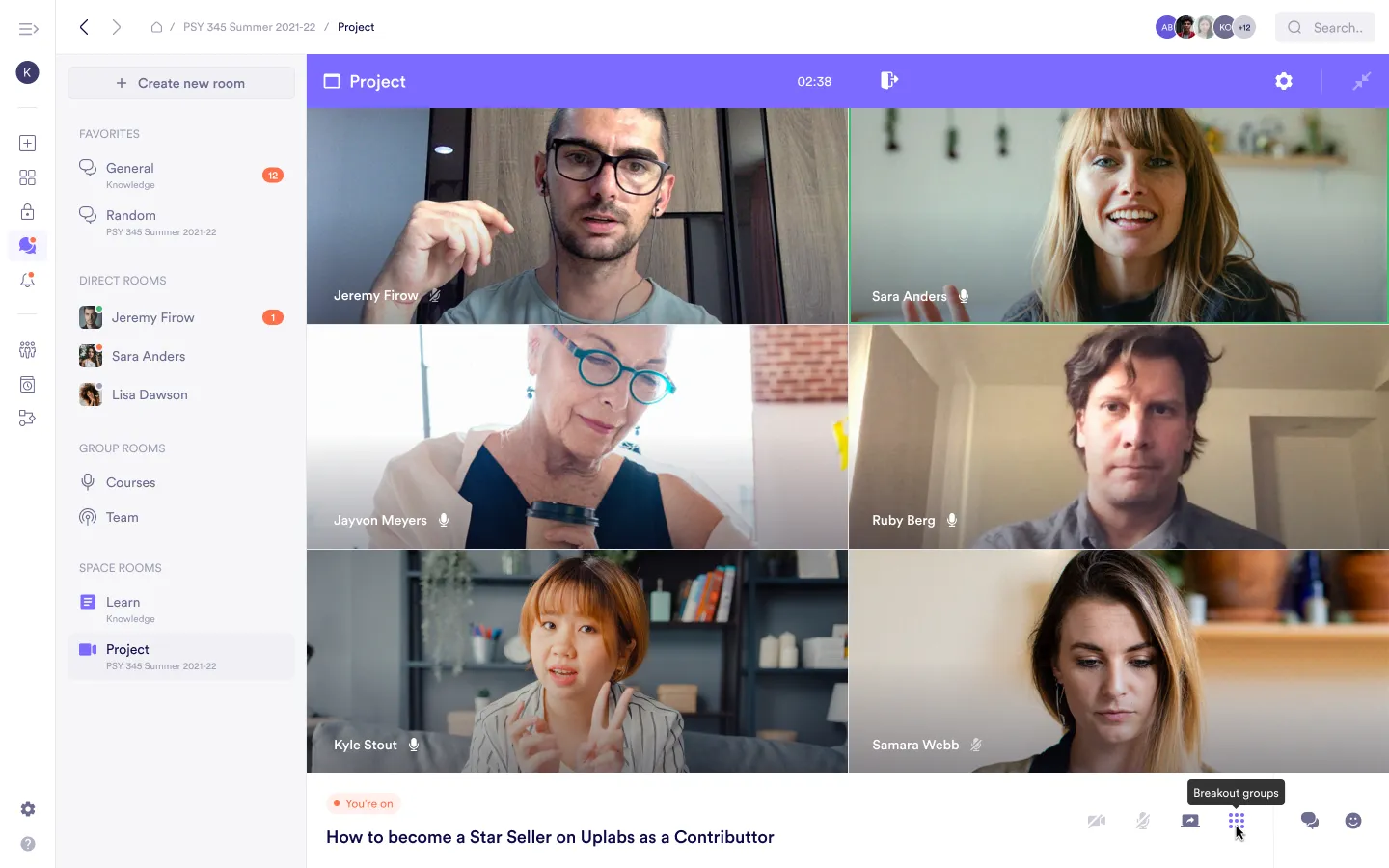 Breakout groups auto assign - Step
1