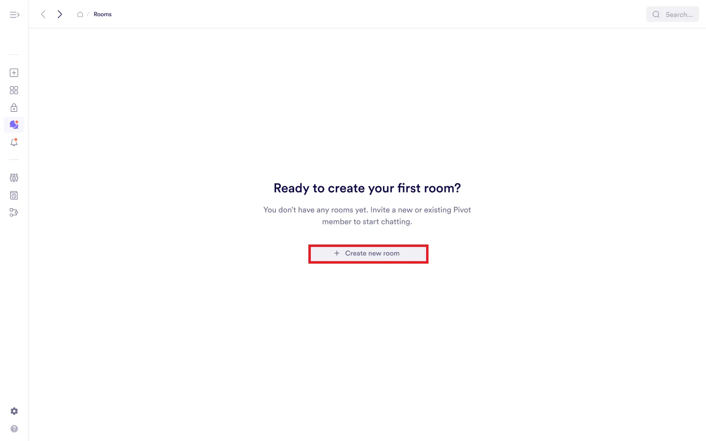 Creating a direct room - Step
1