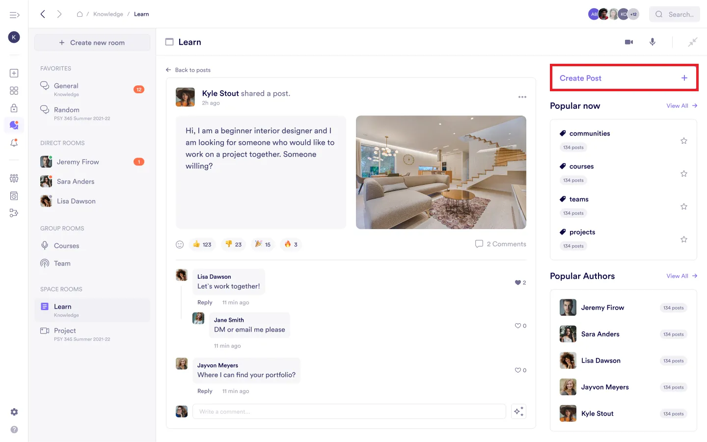 Creating a post - Step 1